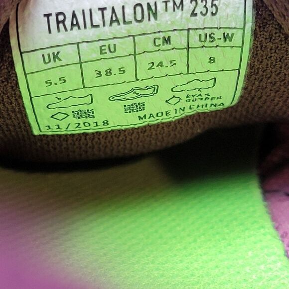 INOV8 Trailtalon 235 Light Pink Trail Running Shoes Women Size 8 - Picture 9 of 10